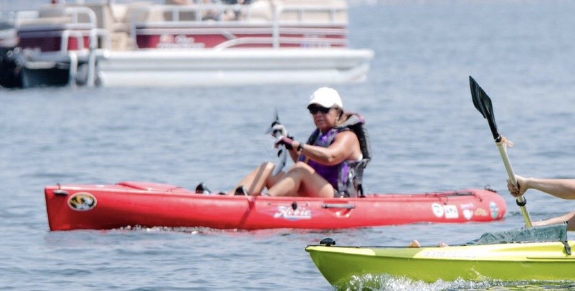 Judy kayaking