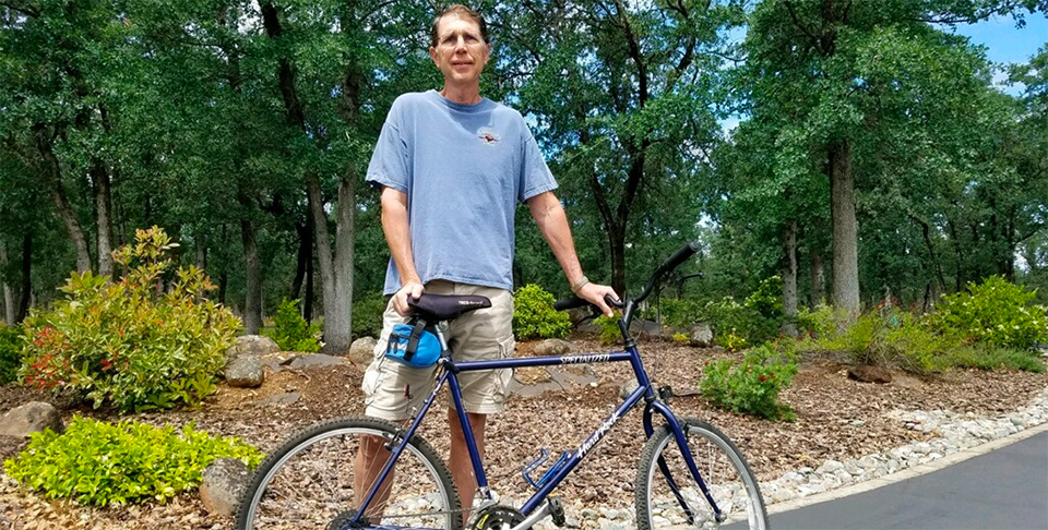 Jeff with his bicycle